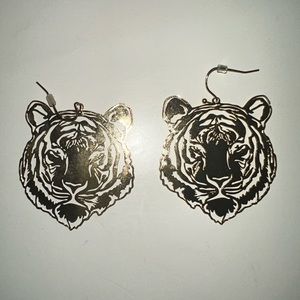 Tiger Head Earrings